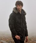 JOSEPH ABBOUD MOUNTAIN 【イタリア素材/ECOファー/9ポケット/ダウン/男女兼用】スライバーカモフラージュ　ダウンコート