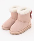 ANY KIDS フェイクムートンリボンブーツ