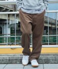 WEGO 【ウエストゴム/ユニセックス着用ITEM】コーデュロイイージーストレートパンツ