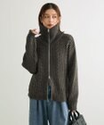 Green Parks 衿付きケーブルｚｉｐカーディガン