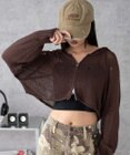 WEGO ダメージメッシュショートパーカー