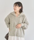 Green Parks 衿付きケーブルｚｉｐカーディガン