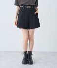 earth music&ecology ベルト付きタブデザインショートパンツ
