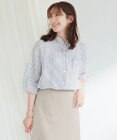 23区 L 【WEB限定カラーあり/洗える】LIBECO バンドカラー ビッグシルエット シャツ