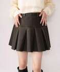 WEGO 【XS～Mサイズ】ヴィンテージライクPUプリーツスカパン