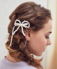 Maison de FLEUR パールサテンリボンバレッタ