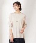 J.PRESS LADIES L 【洗える】 シルキーレーヨンストレッチ オーバーサイズ ニット