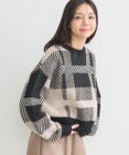 earth music&ecology チェックニットプルオーバー