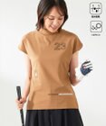 23区GOLF 【WOMEN】新色追加！【吸水速乾/UVカット】フレンチスリーブロゴモックネック
