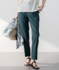 23区 【洗える】リネンレーヨンストレッチ テーパード パンツ