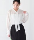 CRAFT STANDARD BOUTIQUE ＜セレモニー＞前後2WAYレースボウタイブラウス