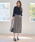 ANY 【ウエストゴム/ストレッチ】チェックタイトスカート