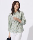 J.PRESS LADIES L 【洗える】Liberty Lilibet＆Hannah Rose バンドカラー ブラウス