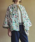 muuc 筆記帳刺繍ショートコート〈国産・muucオリジナル総柄刺繍〉〈上質な綿混ダンガリー〉〈中に着込めるゆとり袖・Aライン〉〈3シーズン春秋冬〉