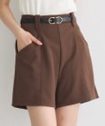 earth music&ecology ベルト付きタブデザインショートパンツ