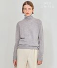 BEIGE， 【WEB限定・洗える】ALSACE / パール釦タートルネックウールニット