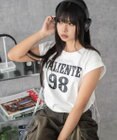 WEGO グラフィックノースリーブサイドドロストショートT