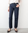 caqu FS linen tapered straight リネンテーパードストレートデニム