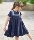 組曲 KIDS 【UVカット】【110-140㎝】セーラーレース ワンピース