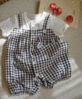 組曲 KIDS 【70㎝】ギンガム ロンパース