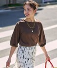 ANY L 【WEB限定】シルケットスムースツイストスリーブカットソー