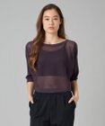Chacott Chacott BALANCE【ノーソイングニット】７分袖メッシュニットＴシャツ