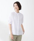 J.PRESS LADIES S 【洗える】ボイルEASYCARE バンドカラー ブラウス