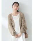 earth music&ecology ファンシーヤーンすかしニットカーディガン