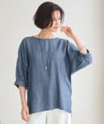 自由区 【洗える・XSサイズあり】テンセルリネンデニム  ブラウス