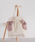 Maison de FLEUR ボアダブルリボントートバッグ