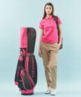 23区GOLF 【WOMEN】合皮×デニム調キャディバッグ 他と被らない 大人ピンクが初登場