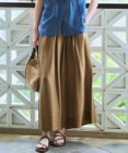 クールタッチタフタ ギャザーワイドパンツ