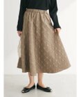 Green Parks ・ｆｕｒｒｙ　ｒａｔｅエンボスサイドタックフレアスカート