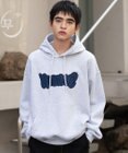 WEGO 【ユニセックス着用ITEM/SMLサイズ展開】グラフィックロゴプルパーカー