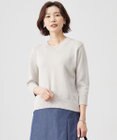 J.PRESS LADIES L 【洗える】GIMA COTTON ミックスカラー Vネック ニット