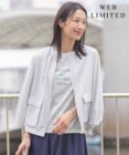 J.PRESS LADIES L 【WEB限定・洗える】ボイルドワッシャー ブルゾン