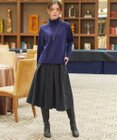 Tiaclasse ウール調タックフレアスカート