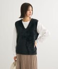 Green Parks シャギーＶネックニットベスト