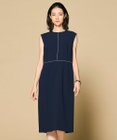 BEIGE， 【セットアップ対応】CINDY / 配色ライン クルーネックドレス