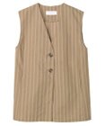 Green Parks 綿麻混シングルミディ丈ベスト