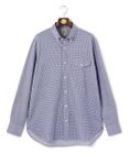 J.PRESS MEN 【KING SIZE】ギンガムネルジャージ シャツ/B.D
