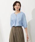 J.PRESS LADIES 【WEB限定カラーあり・接触冷感・UVケア】 スムースジャージー キーネック カットソー