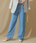 23区 【WEB限定/洗える】23区DENIM ライトダンガリー ワイドパンツ