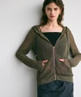 BEIGE， 【ロングセラー・新色追加】OPTICAL / ペーパーヤーンフーディージップニット