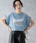 WEGO 【洗える】ヴィンテージウォッシュロールアップショートTシャツ