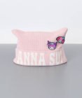 AURORA 【 ANNA SUI（アナ スイ）】マイメロディ&クロミ 刺しゅうブローチ付きネコ耳ニットワッチ