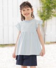 組曲 KIDS 【UVケア】【110-140㎝】マリンボーダー チュニック