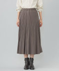J.PRESS LADIES 【洗える】パウダリージャージー ランダムプリーツ スカート