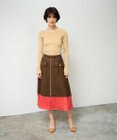 GRACE CONTINENTAL バイカラージップスカート