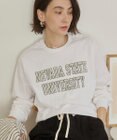 WEGO 【ANGIE VINTAGE】GILDAN カレッジロゴ オーバーサイズ プリント ロンT
